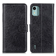 Coque Portefeuille Livre Cuir Etui Clapet A07D pour Nokia C12 Noir