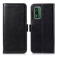Coque Portefeuille Livre Cuir Etui Clapet A07D pour Nokia XR21 Noir