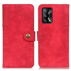 Coque Portefeuille Livre Cuir Etui Clapet A07D pour Oppo A74 4G Rouge