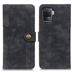 Coque Portefeuille Livre Cuir Etui Clapet A07D pour Oppo A94 4G Noir
