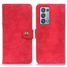 Coque Portefeuille Livre Cuir Etui Clapet A07D pour Oppo Reno6 Pro+ Plus 5G Rouge