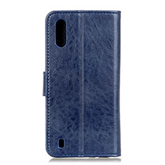 Coque Portefeuille Livre Cuir Etui Clapet A07D pour Samsung Galaxy M01 Bleu