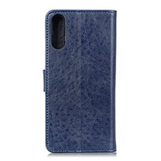 Coque Portefeuille Livre Cuir Etui Clapet A07D pour Samsung Galaxy M02 Bleu