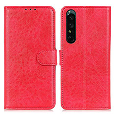 Coque Portefeuille Livre Cuir Etui Clapet A07D pour Sony Xperia 1 V Rouge