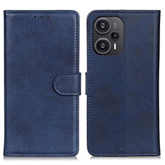 Coque Portefeuille Livre Cuir Etui Clapet A07D pour Xiaomi Poco F5 5G Bleu