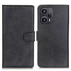 Coque Portefeuille Livre Cuir Etui Clapet A07D pour Xiaomi Poco F5 5G Noir