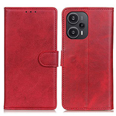 Coque Portefeuille Livre Cuir Etui Clapet A07D pour Xiaomi Poco F5 5G Rouge