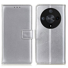 Coque Portefeuille Livre Cuir Etui Clapet A08D pour Huawei Honor X9b 5G Argent