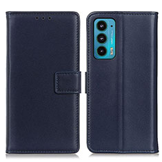 Coque Portefeuille Livre Cuir Etui Clapet A08D pour Motorola Moto Edge Lite 5G Bleu