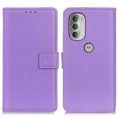 Coque Portefeuille Livre Cuir Etui Clapet A08D pour Motorola Moto G51 5G Violet