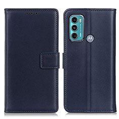 Coque Portefeuille Livre Cuir Etui Clapet A08D pour Motorola Moto G60 Bleu