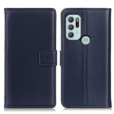 Coque Portefeuille Livre Cuir Etui Clapet A08D pour Motorola Moto G60s Bleu