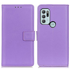 Coque Portefeuille Livre Cuir Etui Clapet A08D pour Motorola Moto G60s Violet