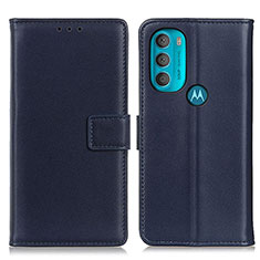 Coque Portefeuille Livre Cuir Etui Clapet A08D pour Motorola Moto G71 5G Bleu
