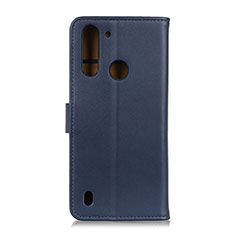 Coque Portefeuille Livre Cuir Etui Clapet A08D pour Motorola Moto One Fusion Bleu