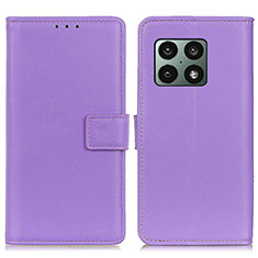 Coque Portefeuille Livre Cuir Etui Clapet A08D pour OnePlus 10 Pro 5G Violet