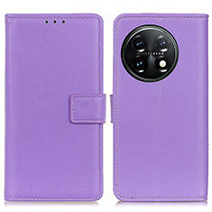 Coque Portefeuille Livre Cuir Etui Clapet A08D pour OnePlus 11 5G Violet