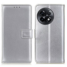 Coque Portefeuille Livre Cuir Etui Clapet A08D pour OnePlus Ace 2 5G Argent