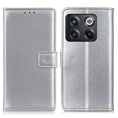Coque Portefeuille Livre Cuir Etui Clapet A08D pour OnePlus Ace Pro 5G Argent