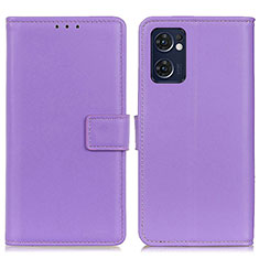 Coque Portefeuille Livre Cuir Etui Clapet A08D pour Oppo Find X5 Lite 5G Violet