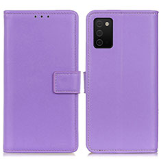 Coque Portefeuille Livre Cuir Etui Clapet A08D pour Samsung Galaxy A03s Violet