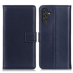 Coque Portefeuille Livre Cuir Etui Clapet A08D pour Samsung Galaxy A04s Bleu