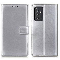 Coque Portefeuille Livre Cuir Etui Clapet A08D pour Samsung Galaxy A05s Argent