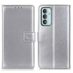Coque Portefeuille Livre Cuir Etui Clapet A08D pour Samsung Galaxy M23 5G Argent