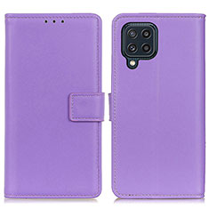Coque Portefeuille Livre Cuir Etui Clapet A08D pour Samsung Galaxy M32 4G Violet