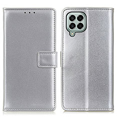 Coque Portefeuille Livre Cuir Etui Clapet A08D pour Samsung Galaxy M33 5G Argent