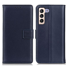 Coque Portefeuille Livre Cuir Etui Clapet A08D pour Samsung Galaxy S21 FE 5G Bleu