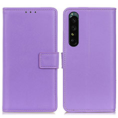 Coque Portefeuille Livre Cuir Etui Clapet A08D pour Sony Xperia 1 V Violet