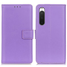 Coque Portefeuille Livre Cuir Etui Clapet A08D pour Sony Xperia 10 V Violet