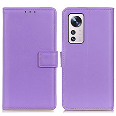 Coque Portefeuille Livre Cuir Etui Clapet A08D pour Xiaomi Mi 12 5G Violet
