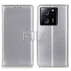 Coque Portefeuille Livre Cuir Etui Clapet A08D pour Xiaomi Mi 13T 5G Argent