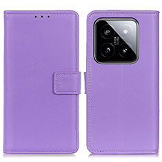 Coque Portefeuille Livre Cuir Etui Clapet A08D pour Xiaomi Mi 14 5G Violet