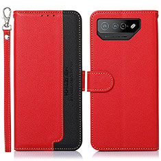 Coque Portefeuille Livre Cuir Etui Clapet A09D pour Asus ROG Phone 7 Ultimate Rouge