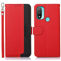 Coque Portefeuille Livre Cuir Etui Clapet A09D pour Motorola Moto E20 Rouge