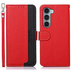 Coque Portefeuille Livre Cuir Etui Clapet A09D pour Motorola Moto G200 5G Rouge