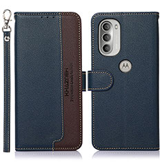 Coque Portefeuille Livre Cuir Etui Clapet A09D pour Motorola Moto G51 5G Bleu