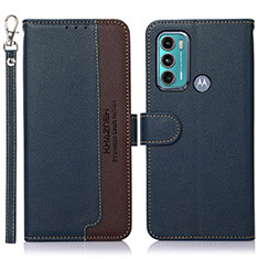 Coque Portefeuille Livre Cuir Etui Clapet A09D pour Motorola Moto G60 Bleu