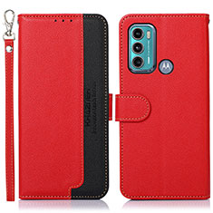 Coque Portefeuille Livre Cuir Etui Clapet A09D pour Motorola Moto G60 Rouge