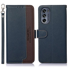 Coque Portefeuille Livre Cuir Etui Clapet A09D pour Motorola Moto G62 5G Bleu