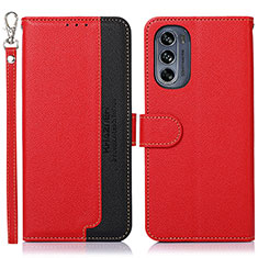 Coque Portefeuille Livre Cuir Etui Clapet A09D pour Motorola Moto G62 5G Rouge