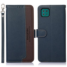 Coque Portefeuille Livre Cuir Etui Clapet A09D pour Samsung Galaxy A22 5G Bleu