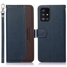 Coque Portefeuille Livre Cuir Etui Clapet A09D pour Samsung Galaxy A51 5G Bleu