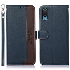 Coque Portefeuille Livre Cuir Etui Clapet A09D pour Samsung Galaxy M02 Bleu