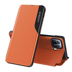 Coque Portefeuille Livre Cuir Etui Clapet A09D pour Xiaomi Mi 11 Pro 5G Orange
