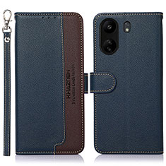 Coque Portefeuille Livre Cuir Etui Clapet A09D pour Xiaomi Redmi 13C Bleu