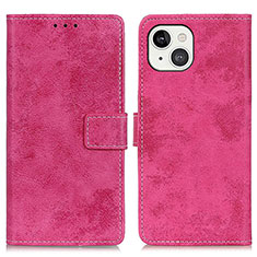 Coque Portefeuille Livre Cuir Etui Clapet A10 pour Apple iPhone 13 Mini Rose Rouge